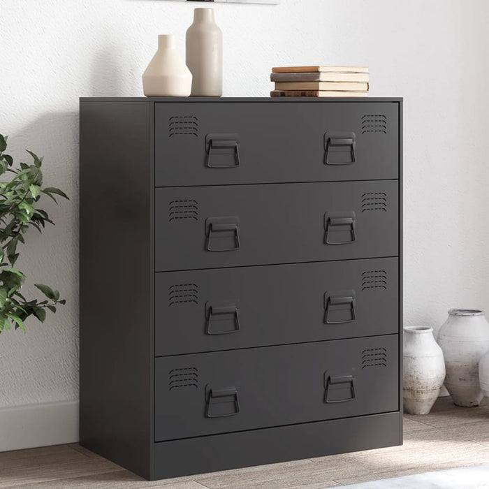 vidaXL Sideboard Black 67x39x83 cm Steel