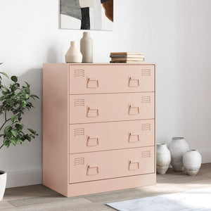 vidaXL Sideboard Pink 67x39x83 cm Steel