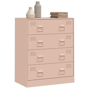 vidaXL Sideboard Pink 67x39x83 cm Steel