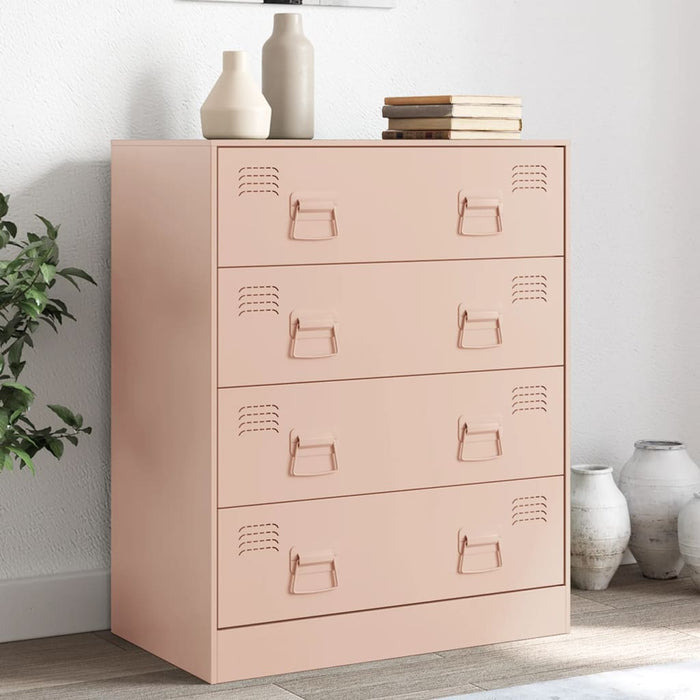 vidaXL Sideboard Pink 67x39x83 cm Steel