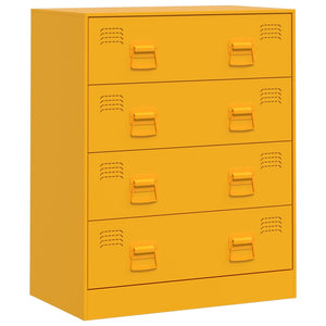 vidaXL Sideboard Mustard Yellow 67x39x83 cm Steel