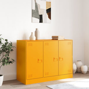 vidaXL Sideboard Mustard Yellow 99x39x73 cm Steel