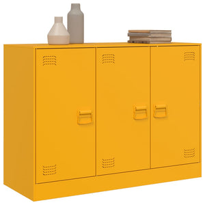 vidaXL Sideboard Mustard Yellow 99x39x73 cm Steel