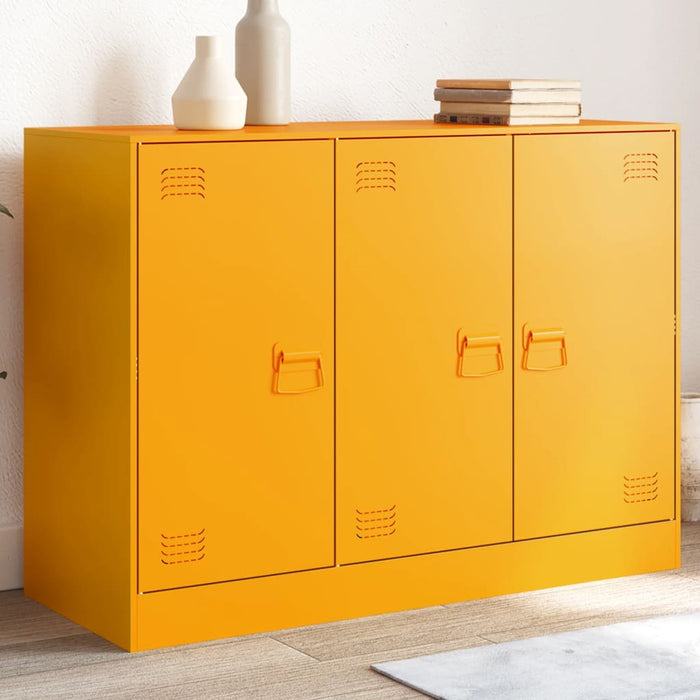 vidaXL Sideboard Mustard Yellow 99x39x73 cm Steel