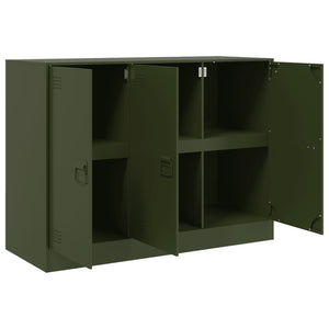 vidaXL Sideboard Olive Green 99x39x73 cm Steel