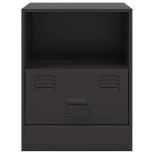 vidaXL Bedside Cabinets 2pcs Black 34.5x39x44 cm Steel