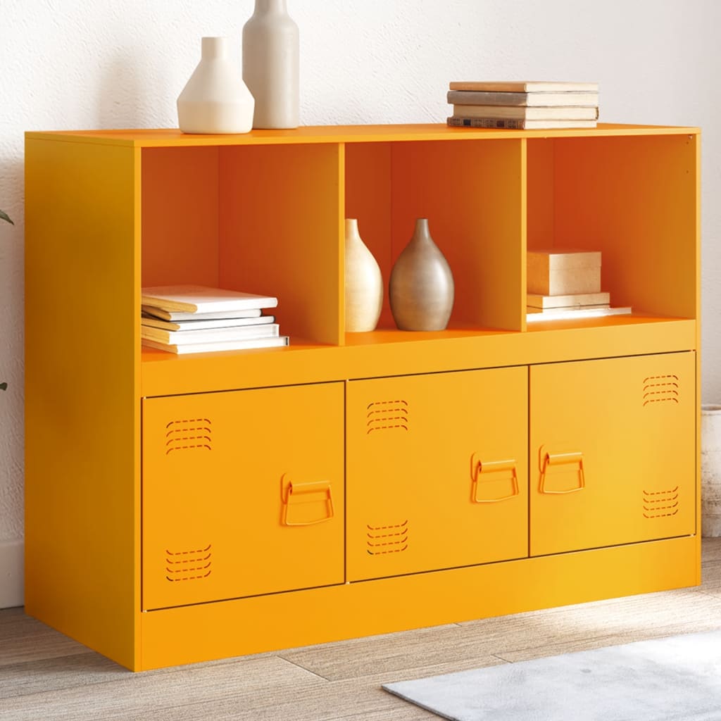 vidaXL Sideboard Mustard Yellow 99x39x73 cm Steel