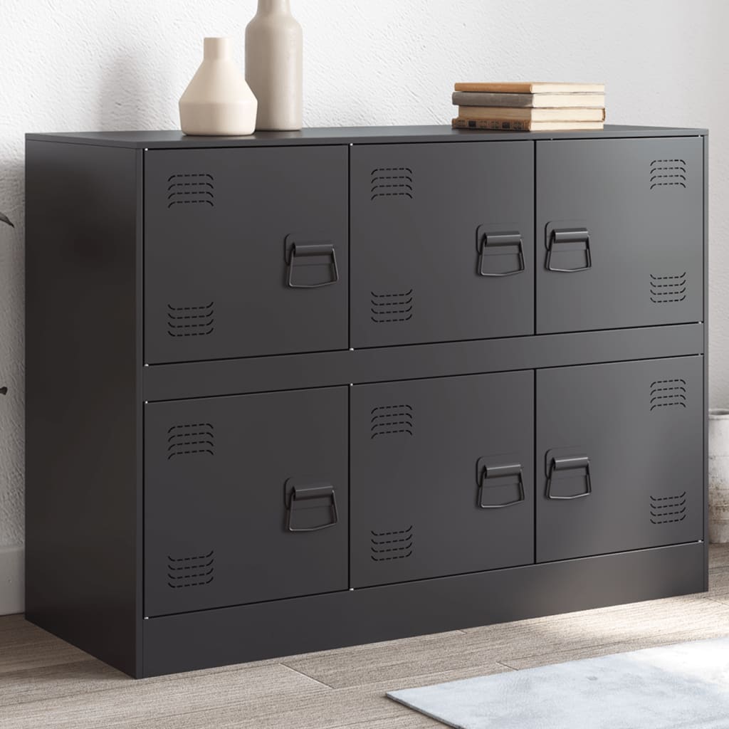 vidaXL Sideboard Black 99x39x73 cm Steel