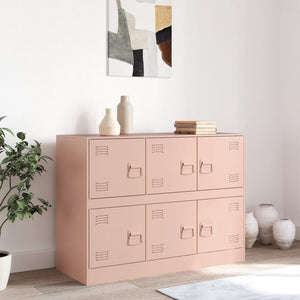 vidaXL Sideboard Pink 99x39x73 cm Steel