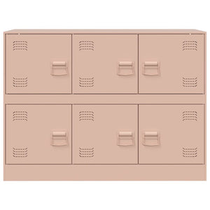 vidaXL Sideboard Pink 99x39x73 cm Steel