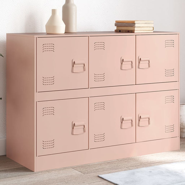 vidaXL Sideboard Pink 99x39x73 cm Steel