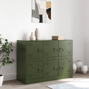 vidaXL Sideboard Olive Green 99x39x73 cm Steel