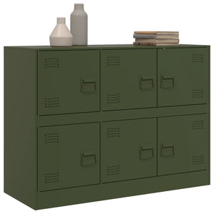 vidaXL Sideboard Olive Green 99x39x73 cm Steel