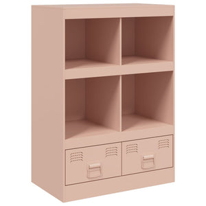 vidaXL Highboard Pink 67x39x95 cm Steel