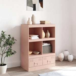 vidaXL Highboard Pink 67x39x95 cm Steel