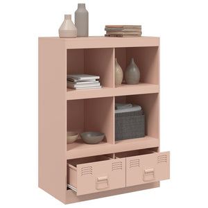 vidaXL Highboard Pink 67x39x95 cm Steel