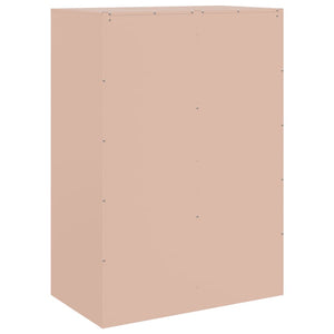 vidaXL Highboard Pink 67x39x95 cm Steel