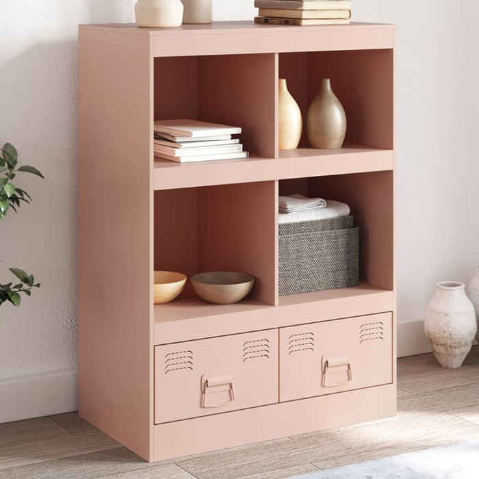 vidaXL Highboard Pink 67x39x95 cm Steel