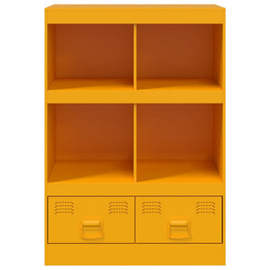 vidaXL Highboard Mustard Yellow 67x39x95 cm Steel