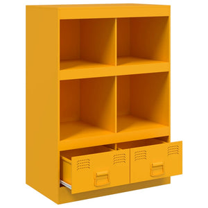 vidaXL Highboard Mustard Yellow 67x39x95 cm Steel