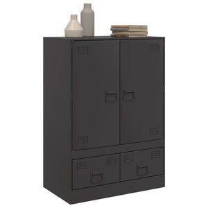 vidaXL Highboard Black 67x39x95 cm Steel