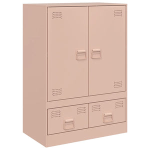 vidaXL Highboard Pink 67x39x95 cm Steel