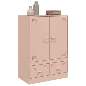 vidaXL Highboard Pink 67x39x95 cm Steel