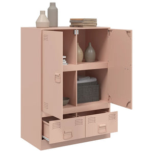 vidaXL Highboard Pink 67x39x95 cm Steel