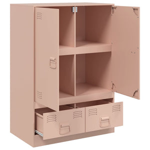 vidaXL Highboard Pink 67x39x95 cm Steel