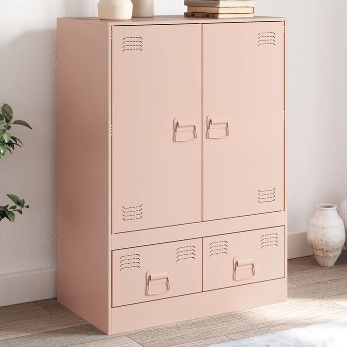 vidaXL Highboard Pink 67x39x95 cm Steel