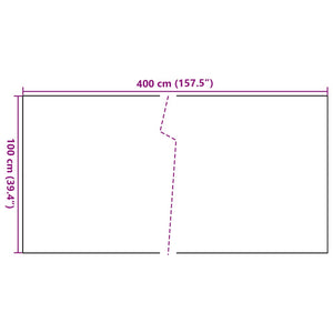 vidaXL Balcony Screen Anthracite 400x100 cm Poly Rattan