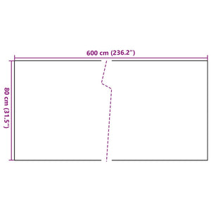 vidaXL Balcony Screen Anthracite 600x80 cm Poly Rattan