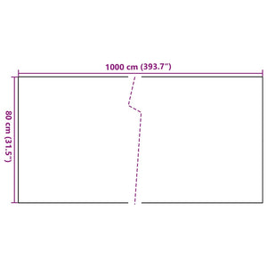 vidaXL Balcony Screen Anthracite 1000x80 cm Poly Rattan