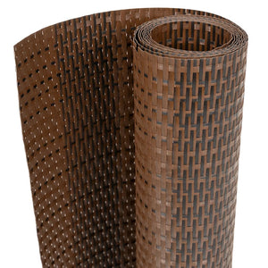 vidaXL Balcony Screen Brown and Black 300x80 cm Poly Rattan