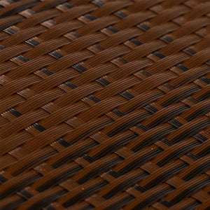 vidaXL Balcony Screen Brown and Black 300x80 cm Poly Rattan