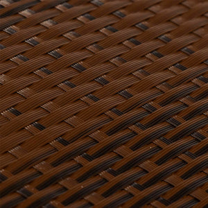 vidaXL Balcony Screen Brown and Black 300x80 cm Poly Rattan