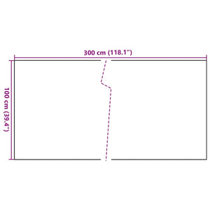 vidaXL Balcony Screen Brown and Black 300x100 cm Poly Rattan