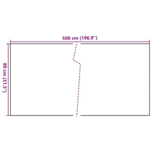 vidaXL Balcony Screen Brown and Black 500x80 cm Poly Rattan