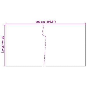 vidaXL Balcony Screen Brown and Black 500x90 cm Poly Rattan