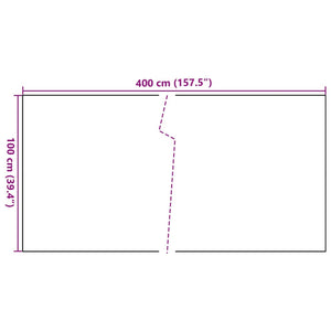 vidaXL Balcony Screen White 400x100 cm Poly Rattan