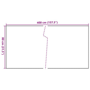 vidaXL Balcony Screen Black 400x80 cm Poly Rattan