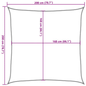 vidaXL Sun Shade Sail Sand 2x2 m 100% Polyester Oxford