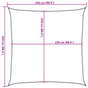 vidaXL Sun Shade Sail Sand 2.5x2.5 m 100% Polyester Oxford