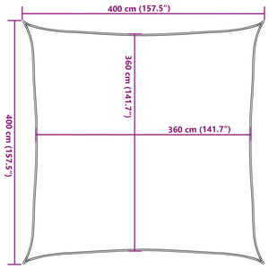 vidaXL Sun Shade Sail Sand 4x4 m 100% Polyester Oxford