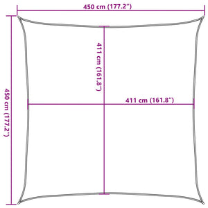 vidaXL Sun Shade Sail Sand 4.5x4.5 m 100% Polyester Oxford