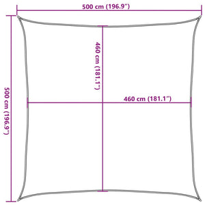 vidaXL Sun Shade Sail Sand 5x5 m 100% Polyester Oxford