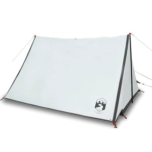 vidaXL Camping Tent 2-Person White Blackout Fabric Waterproof