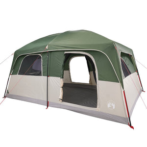 vidaXL Family Tent Cabin 10-Person Green Waterproof