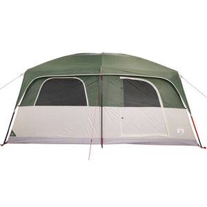 vidaXL Family Tent Cabin 10-Person Green Waterproof