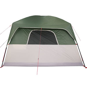 vidaXL Family Tent Cabin 10-Person Green Waterproof